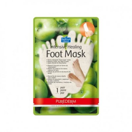 Drėkinanti pėdų kaukė - PUREDERM Intensive Healing Foot mask “APPLE”