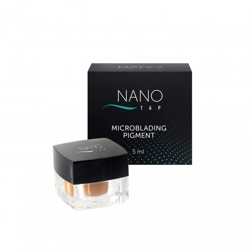 Nano Tap microblading pigmentas pilkai rudas (dark ash brown)