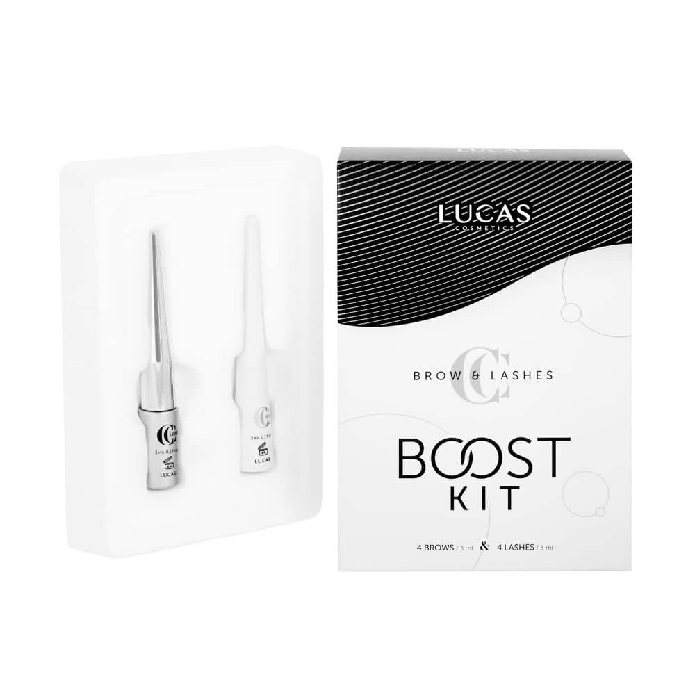 Blakstienų ir antakių augimą skatinančių serumų rinkinys BOOST KIT, Lucas Cosmetics