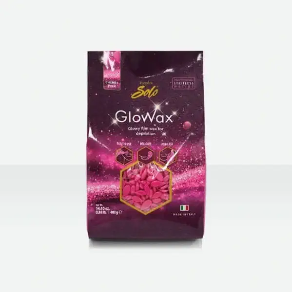 Granulinis (plėvelinis) karštas vaškas Italwax Glowax Cherry Pink, 400g